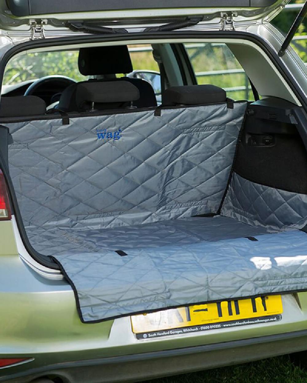 Grey Black coloured Henry Wag Car Boot 'N' Bumper Protector on car background #colour_grey-black