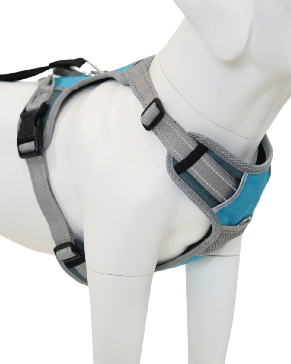 Blue Grey coloured Henry Wag Dog Travel Harness on white background #colour_blue-grey