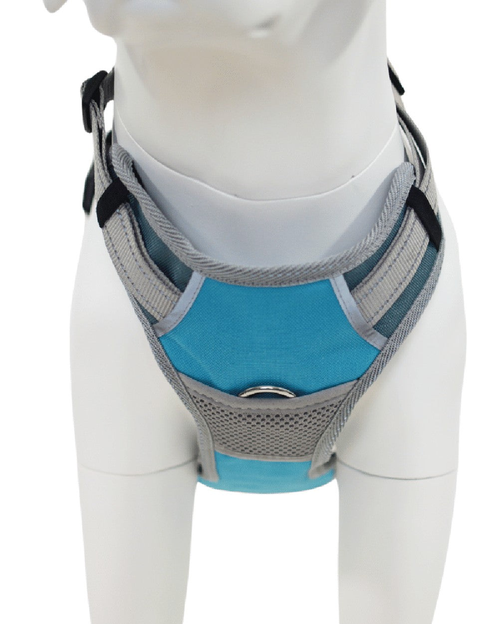 Blue Grey coloured Henry Wag Dog Travel Harness on white background #colour_blue-grey