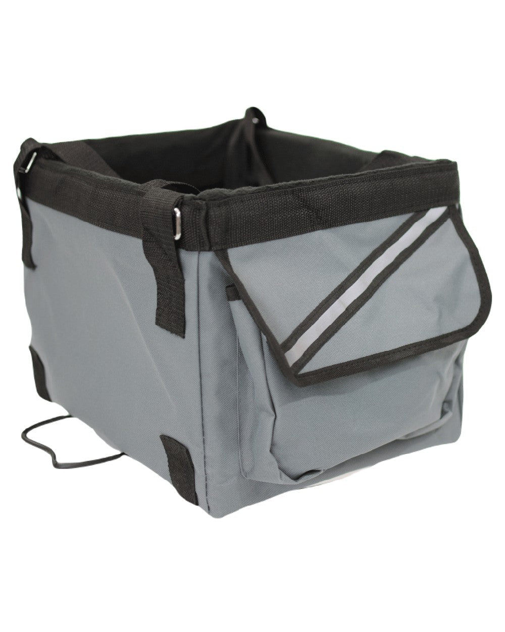 Grey coloured Henry Wag Pet Panier Bike Seat on white background #colour_grey