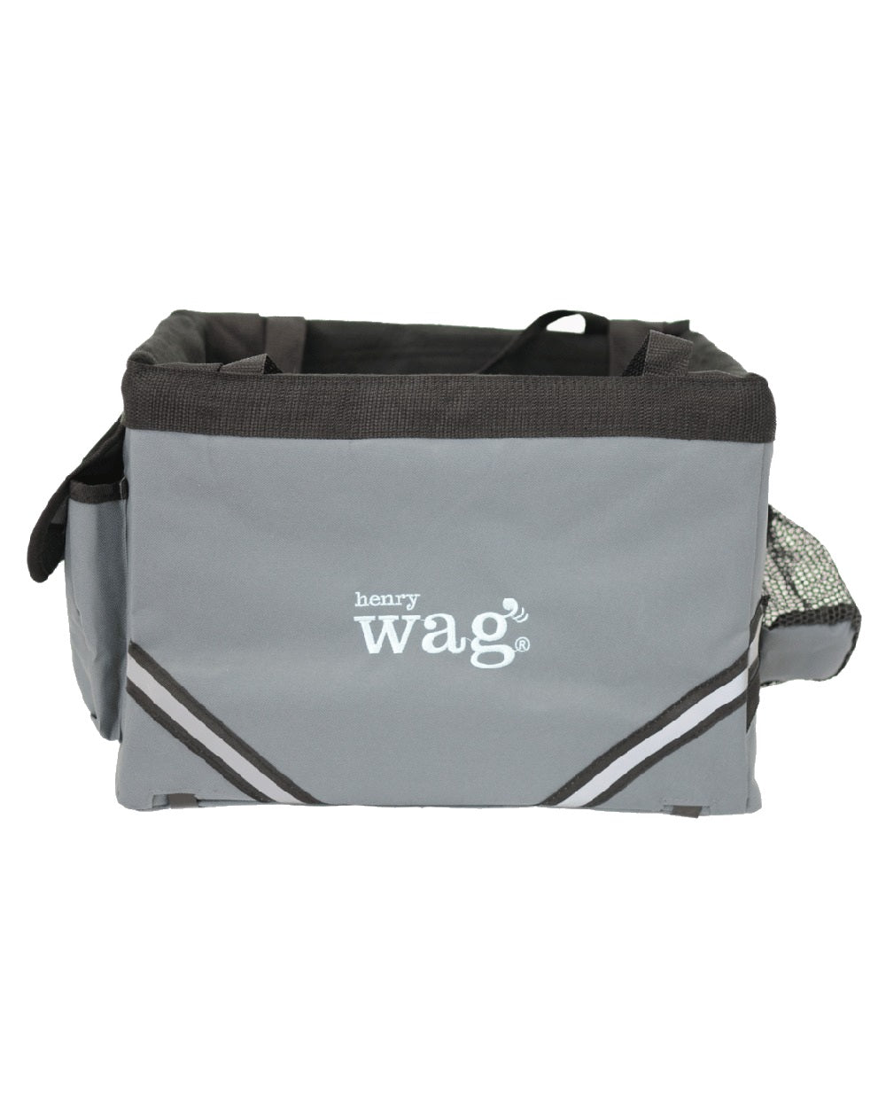 Grey coloured Henry Wag Pet Panier Bike Seat on white background #colour_grey