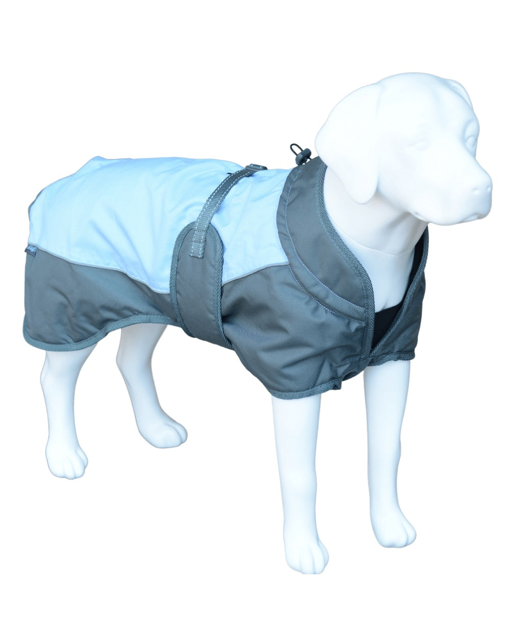 Blue Grey Henry Wag Waterproof Dog Coat on white background #colour_blue-grey