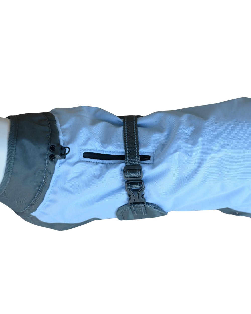 Blue Grey Henry Wag Waterproof Dog Coat on white background #colour_blue-grey