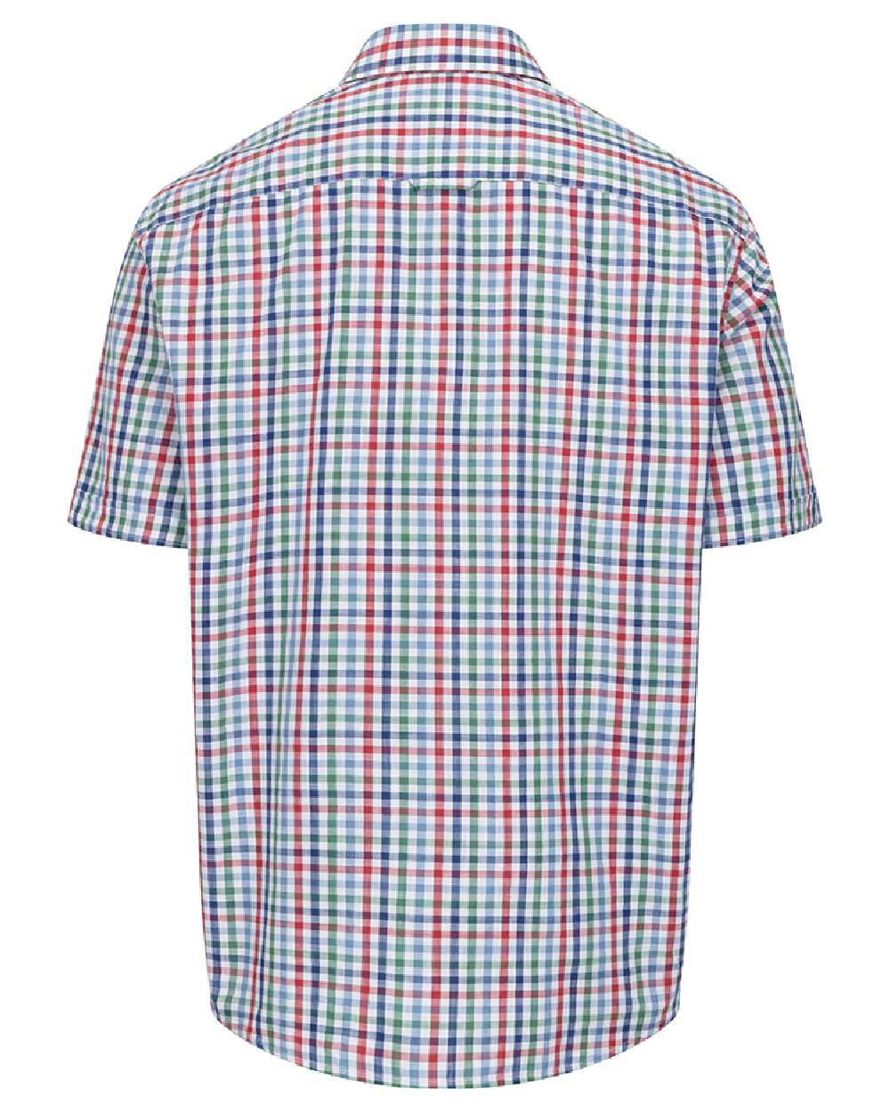 Green Red Coloured Hoggs of Fife Aberdour Short Sleeve Shirt on white background #colour_green-red