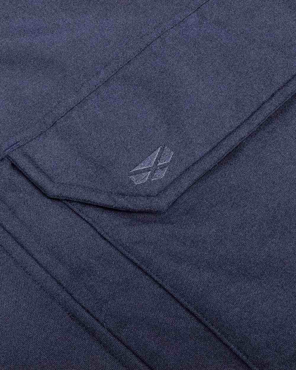 Navy Coloured Hoggs of Fife Argyll Waterproof Parka on white background #colour_navy