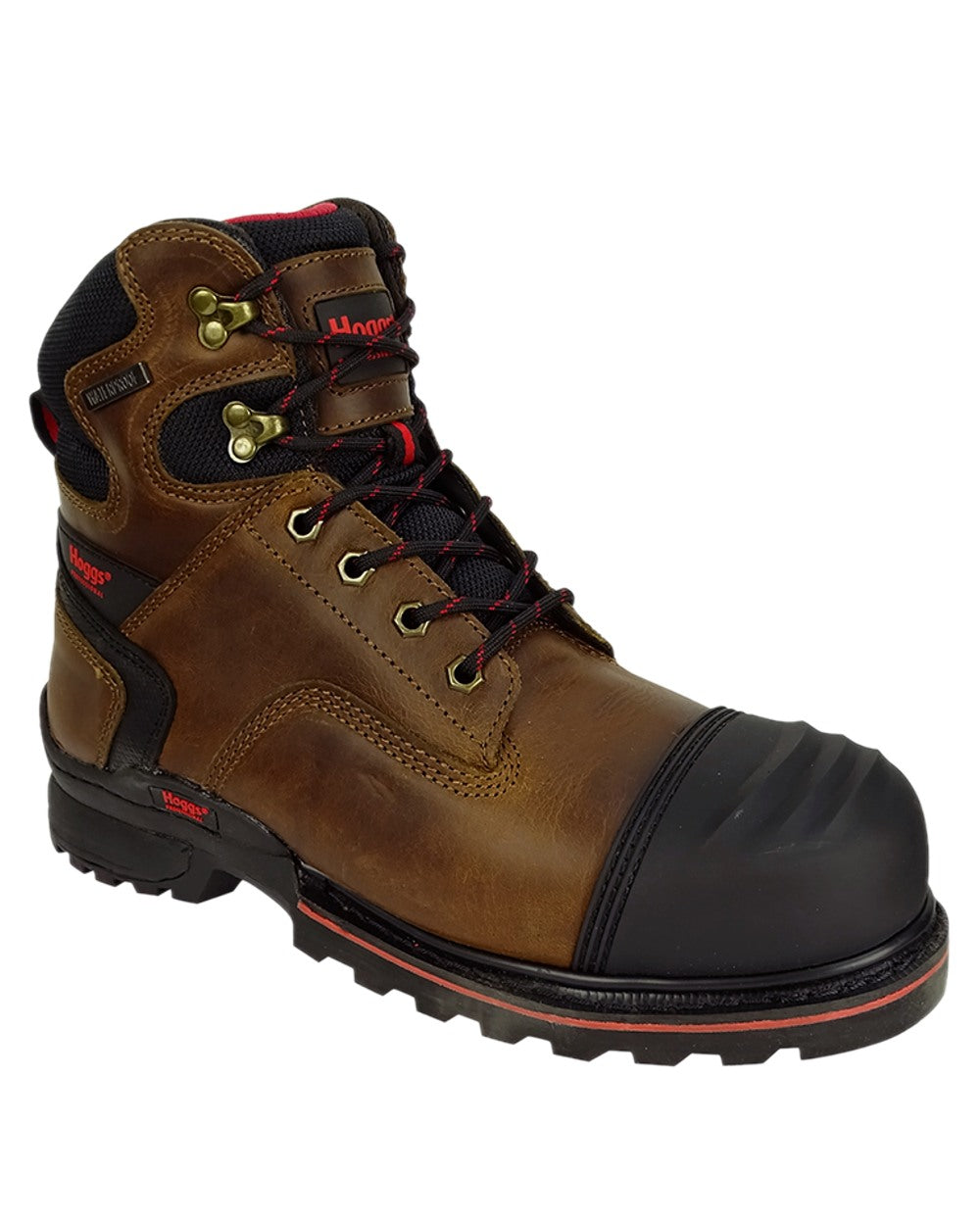 Crazy Horse Brown Coloured Hoggs of Fife Artemis Safety Lace-up Boots on white background #colour_crazy-horse-brown