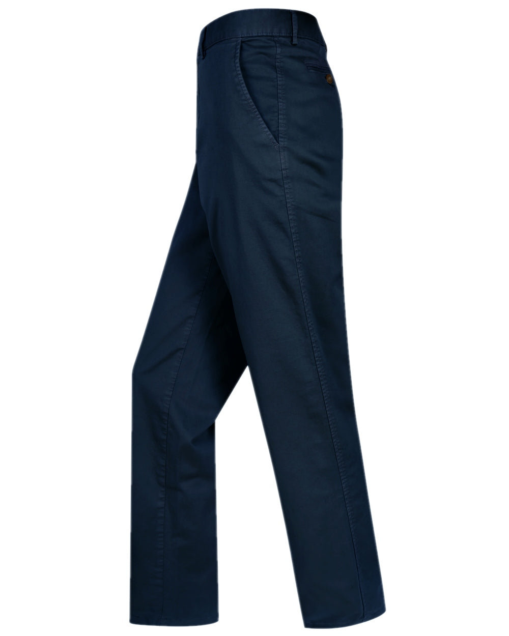 Navy Coloured Hoggs of Fife Beauly Chino Trousers on white background #colour_navy