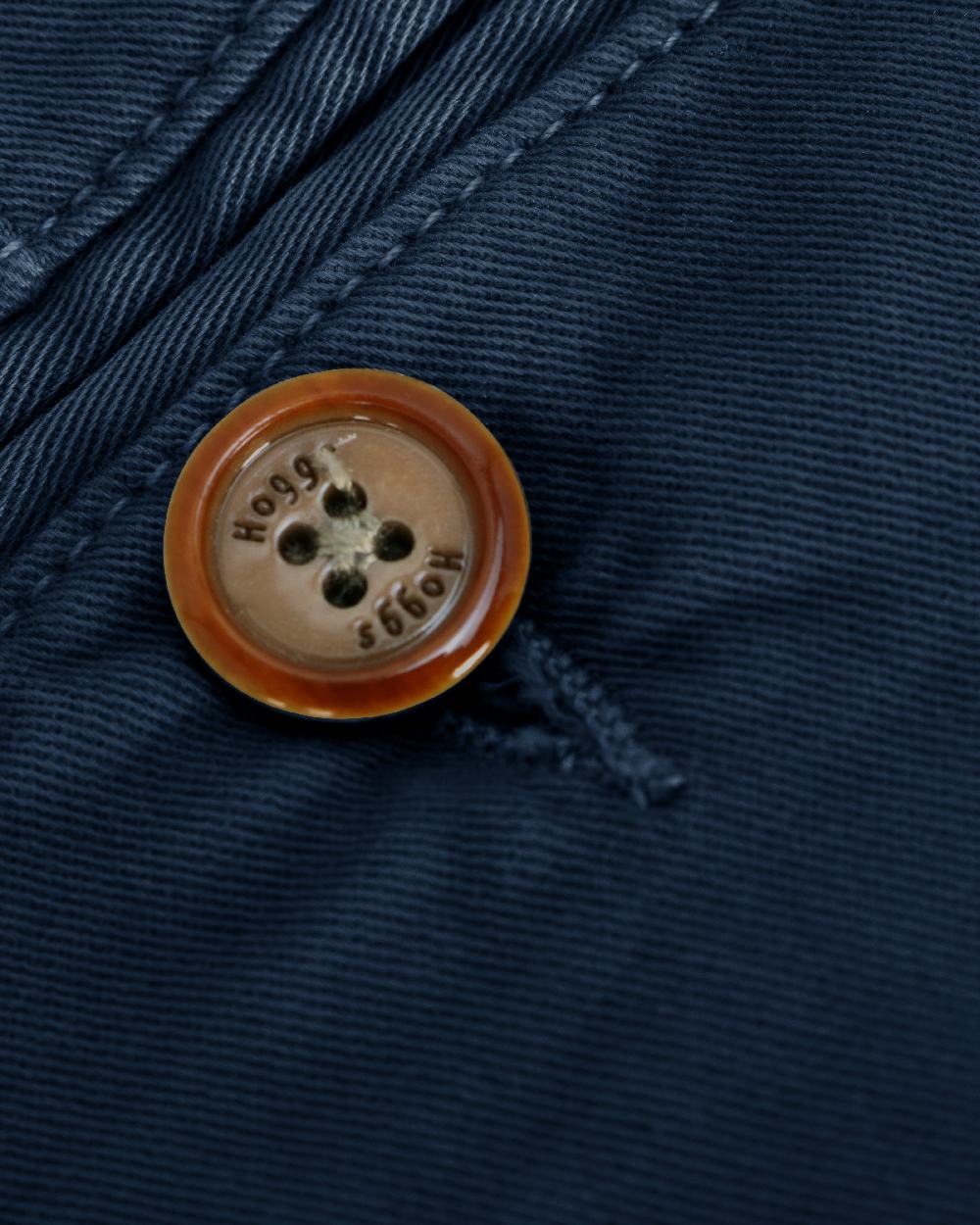 Navy Coloured Hoggs of Fife Beauly Chino Trousers on white background #colour_navy