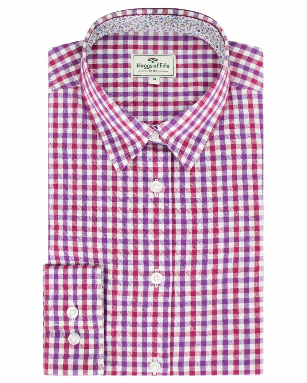 Violet Cerise Coloured Hoggs of Fife Becky II Shirt on white background #colour_violet-cerise