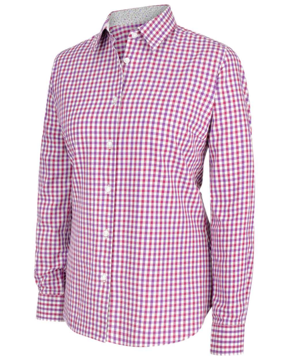 Violet Cerise Coloured Hoggs of Fife Becky II Shirt on white background #colour_violet-cerise