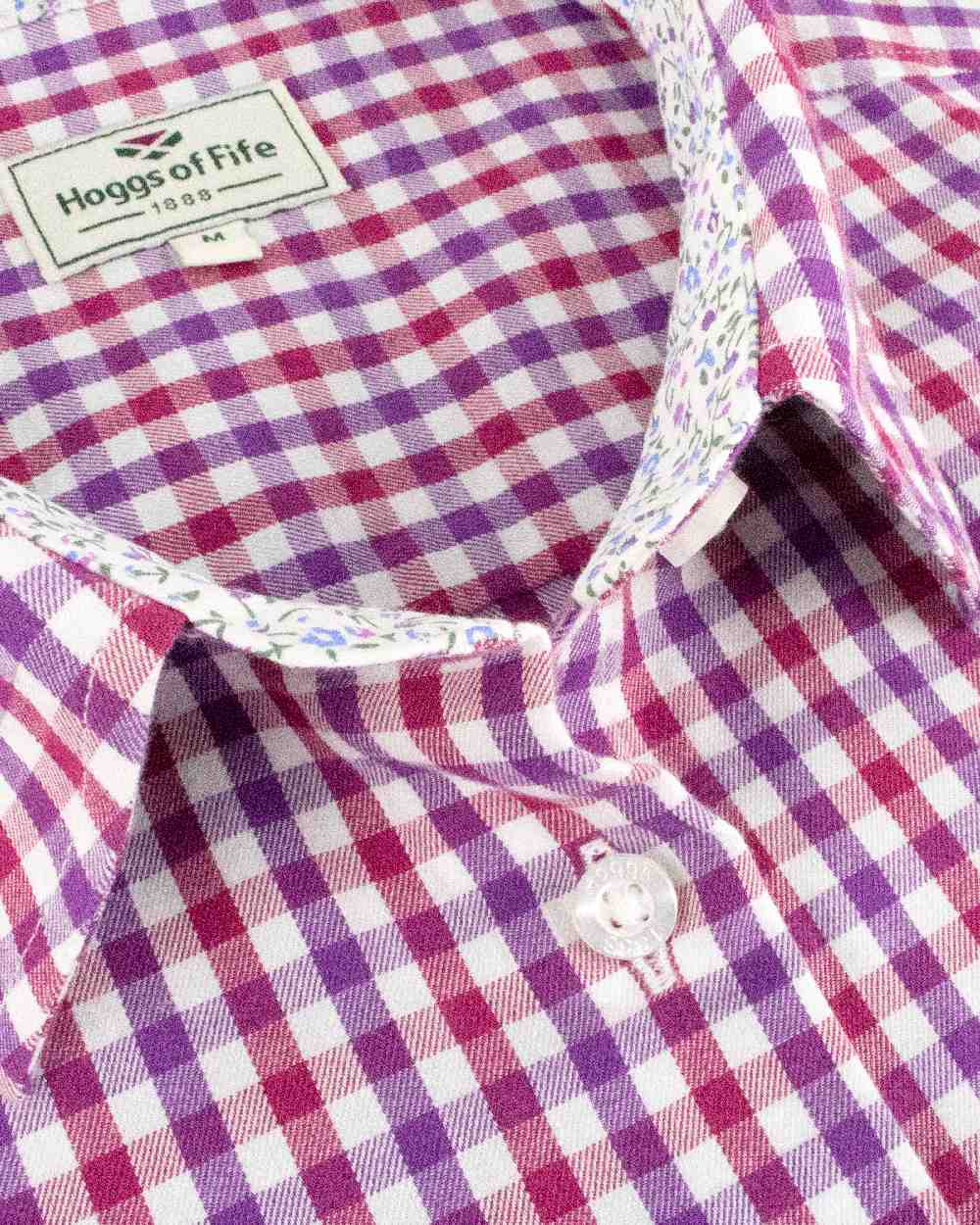 Violet Cerise Coloured Hoggs of Fife Becky II Shirt on white background #colour_violet-cerise
