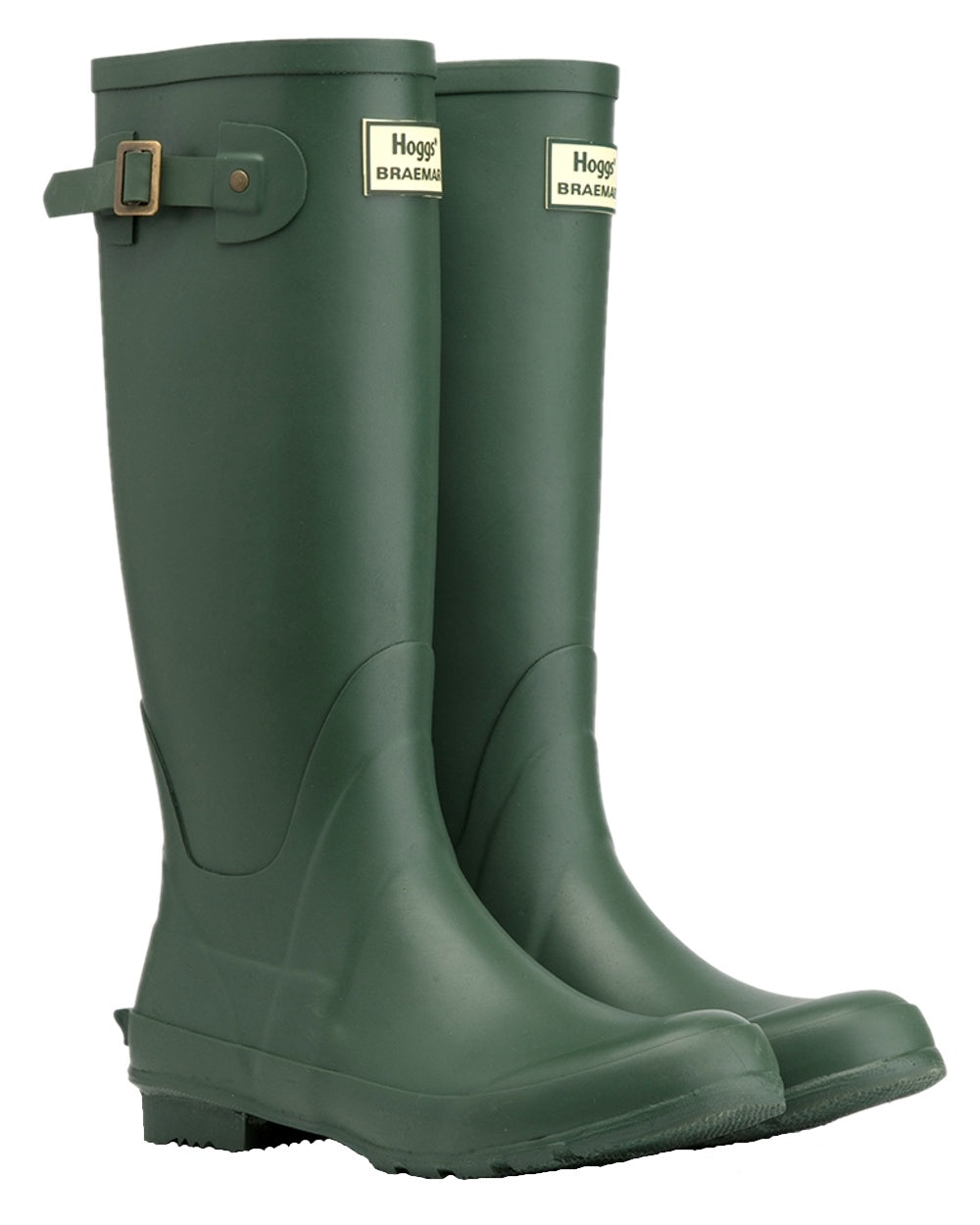 Green Coloured Hoggs of Fife Braemar Wellingtons on white background #colour_green