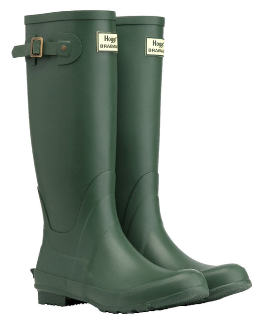 Green Coloured Hoggs of Fife Braemar Wellingtons on white background #colour_green