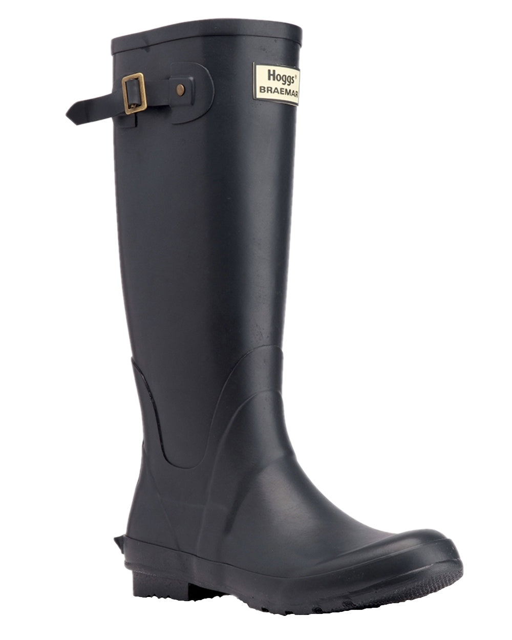 Navy Coloured Hoggs of Fife Braemar Wellingtons on white background #colour_navy