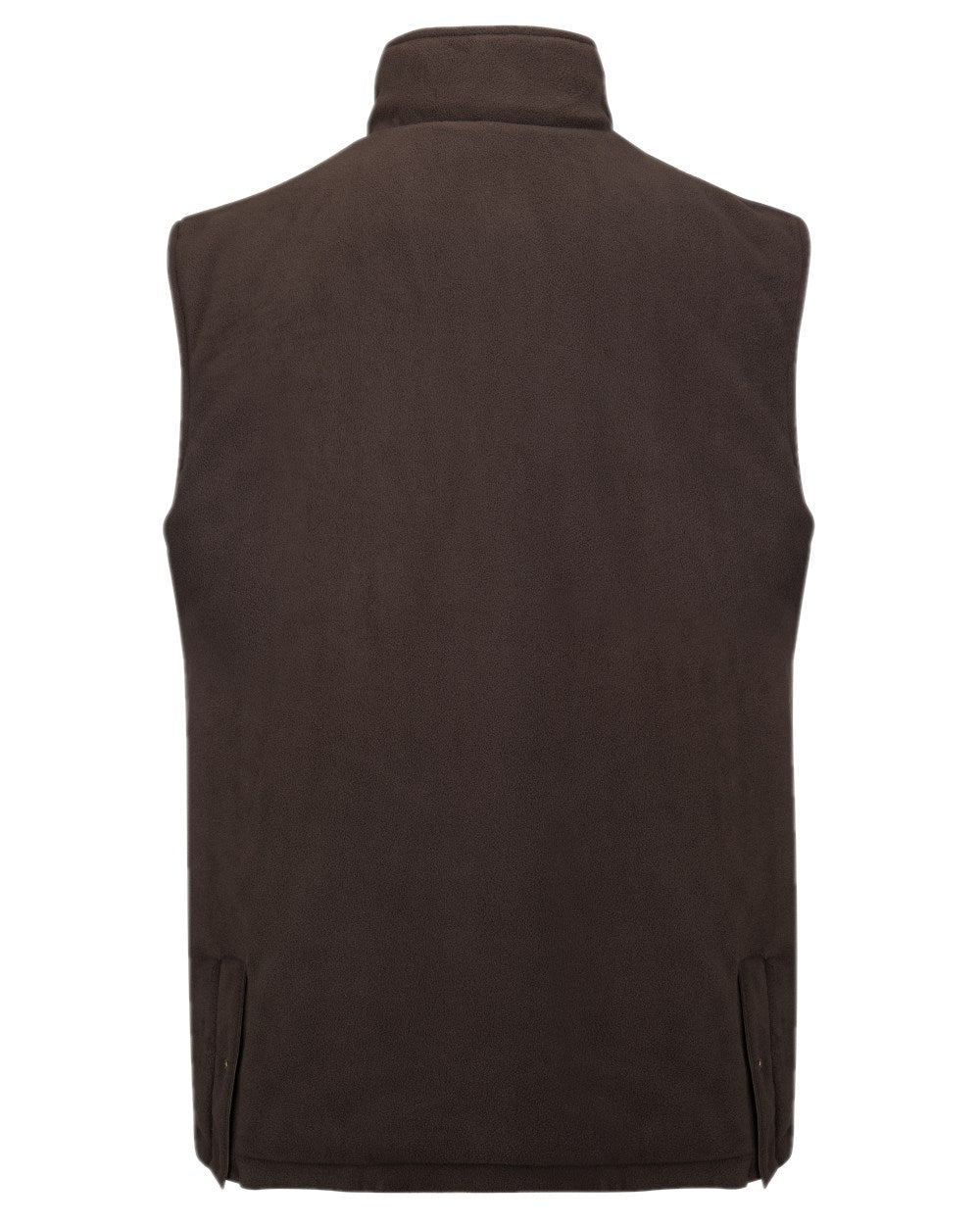 Loden Green Coffee Coloured Hoggs of Fife Breezer II Reversible Bodywarmer on white background #colour_loden-green-coffee