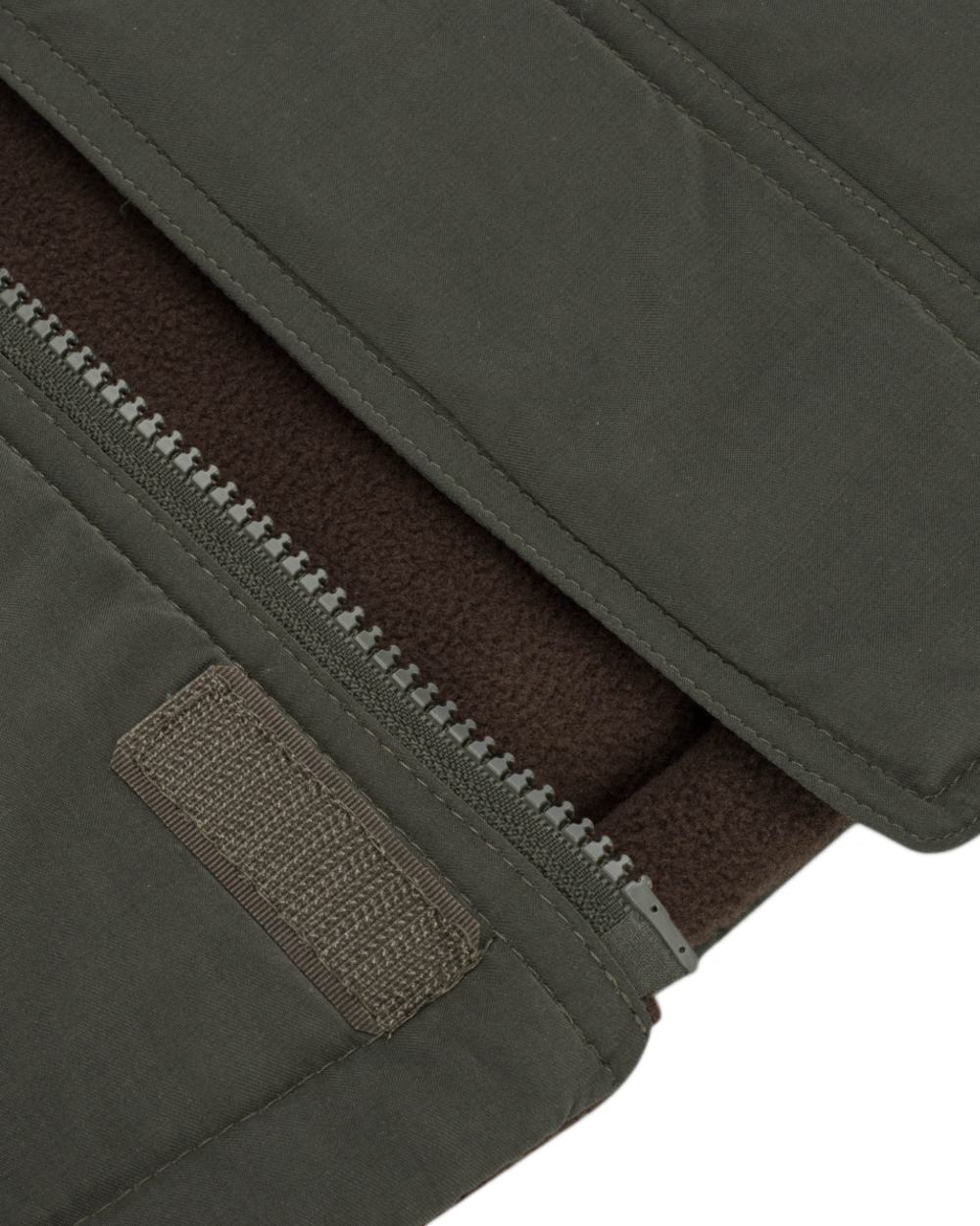 Loden Green Coffee Coloured Hoggs of Fife Breezer II Reversible Bodywarmer on white background #colour_loden-green-coffee