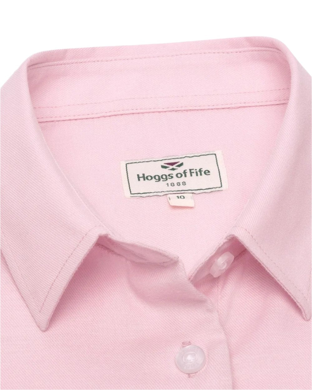 Pink Coloured Hoggs of Fife Callie Twill Ladies Check Shirt on white background #colour_pink