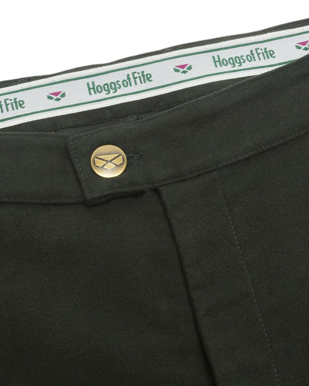 Olive Coloured Hoggs of Fife Carrick Moleskin Breeks on white background #colour_olive
