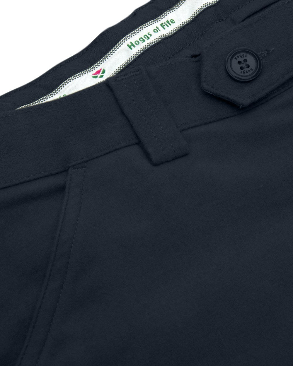 Navy Coloured Hoggs of Fife Carrick Stretch Technical Moleskin Trousers on white background #colour_navy