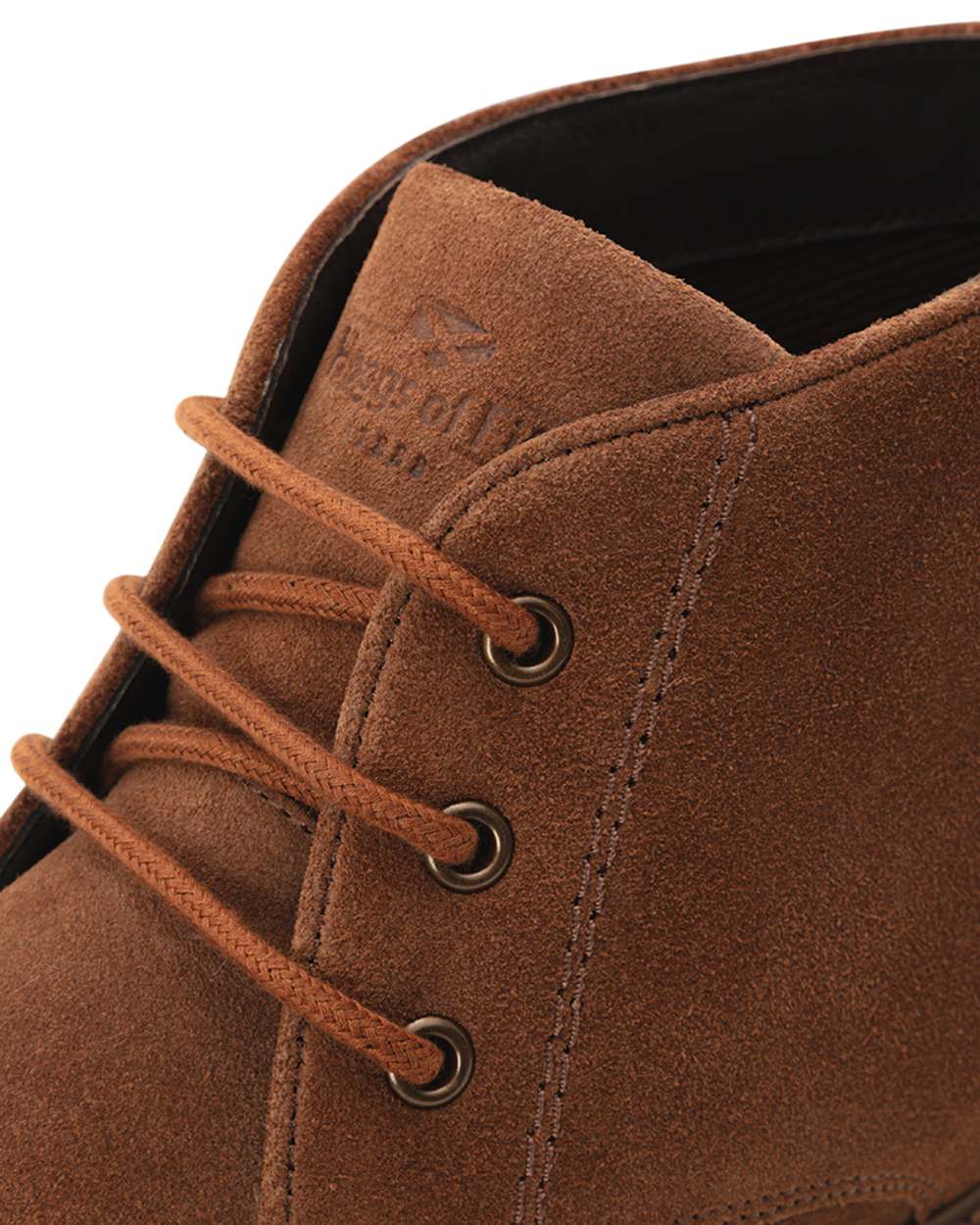 Coffee Suede Coloured Hoggs of Fife Clayton Chukka Boots On A White Background #colour_coffee-suede