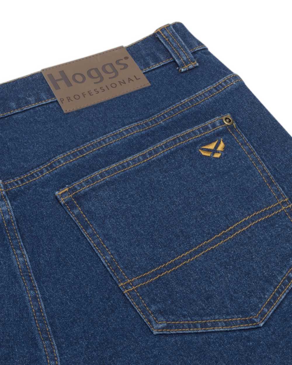 Stonewash Coloured Hoggs of Fife Clyde Comfort Denim Jeans on white background #colour_stonewash