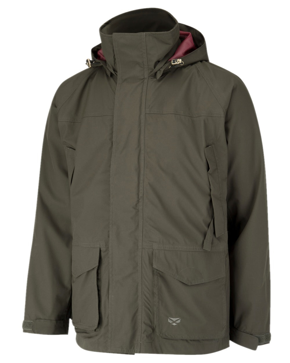 Fen Green Coloured Hoggs of Fife Culloden Waterproof Field Jacket on white background #colour_fen-green