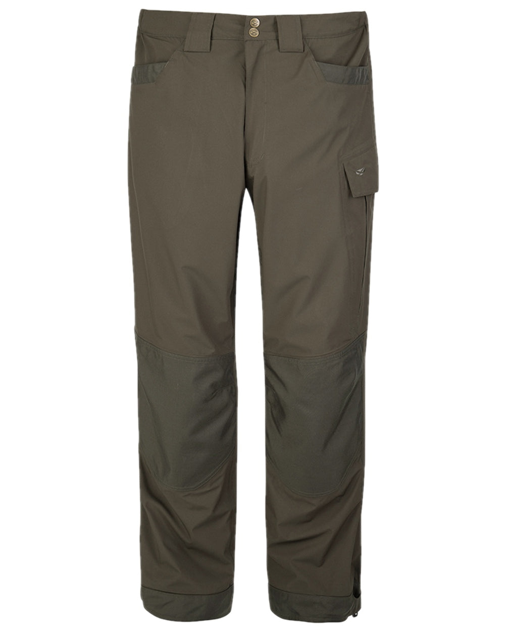 Fen Green Coloured Hoggs of Fife Culloden Waterproof Trousers on white background #colour_fen-green