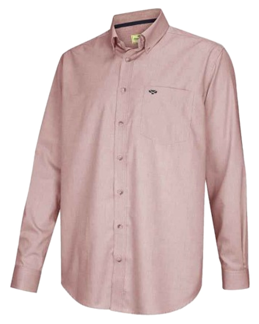 Wine Coloured Hoggs of Fife Dunedin Plain Oxford Shirt on white background #colour_wine