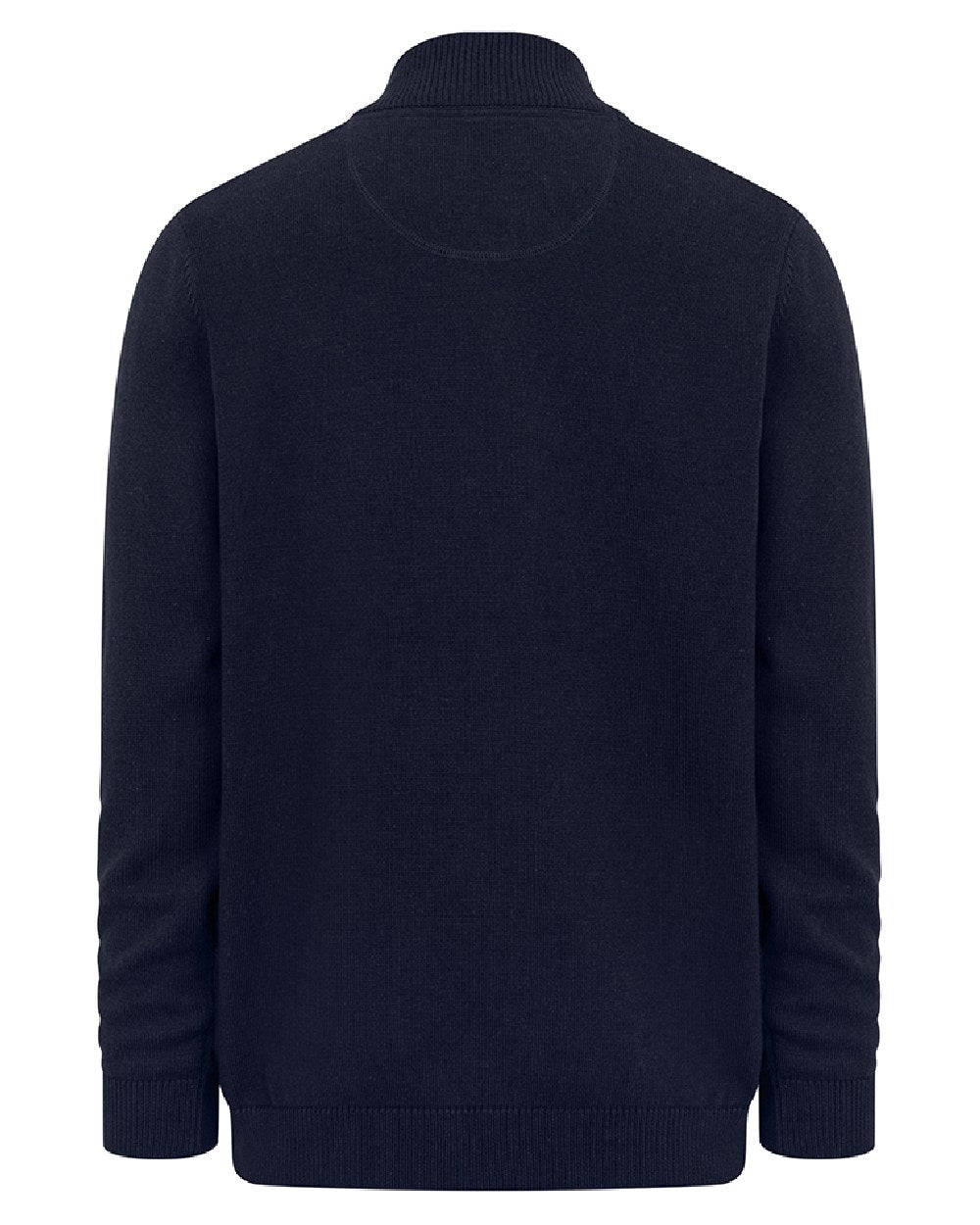 Heather Blue coloured Hoggs of Fife Falkirk Quarter Zip Pullover on white background #colour_heather-blue