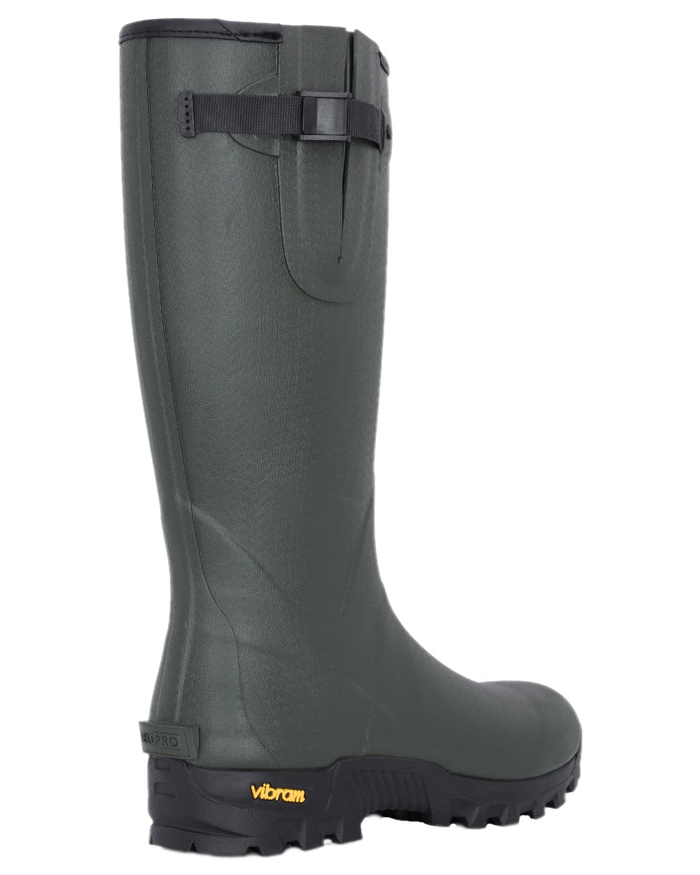 Field Green Coloured Hoggs of Fife Field Sport Neoprene Lined Wellingtons on white background #colour_field-green