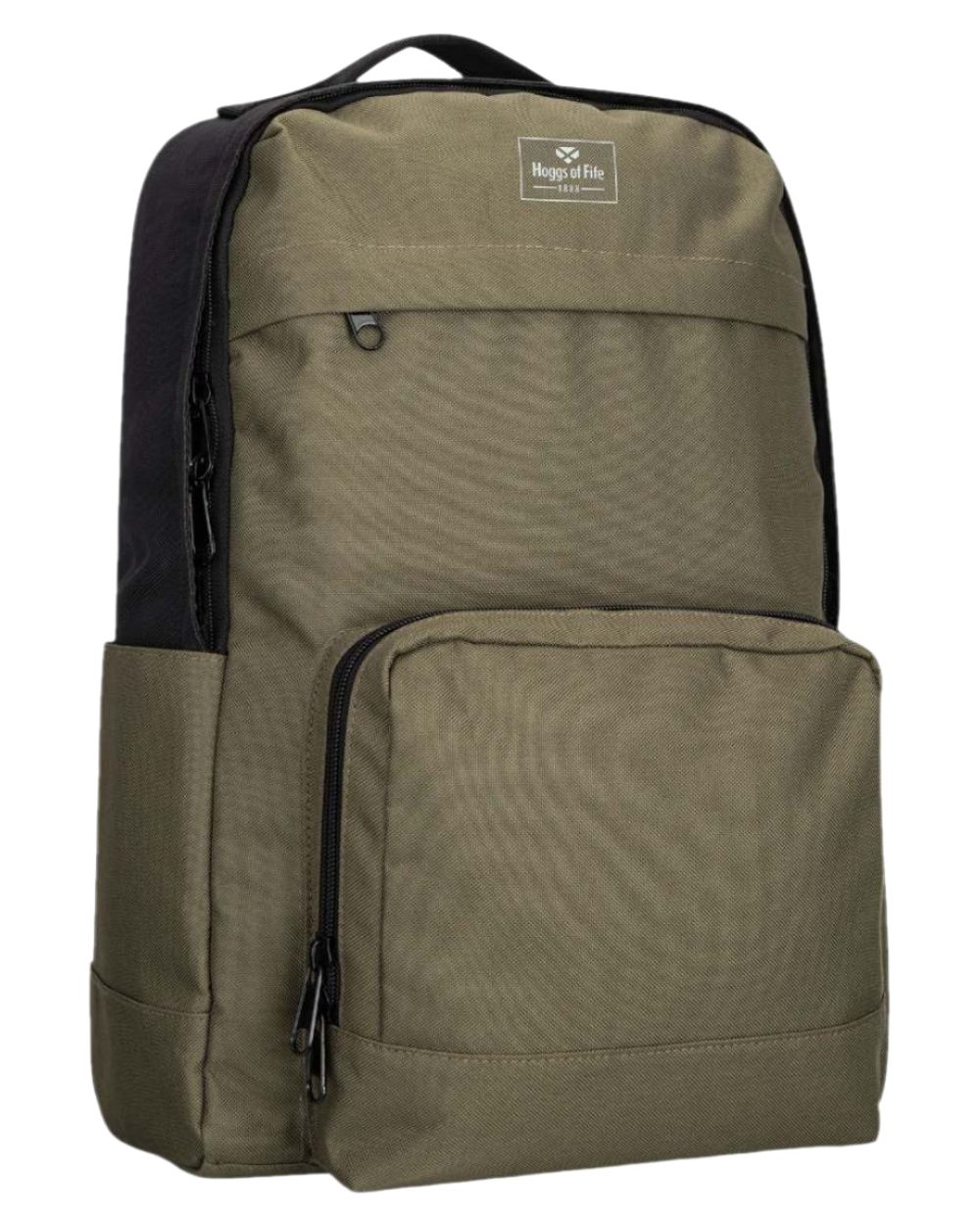 Green Black Coloured Hoggs of Fife Field & Trek Backpack on white background #colour_green-black