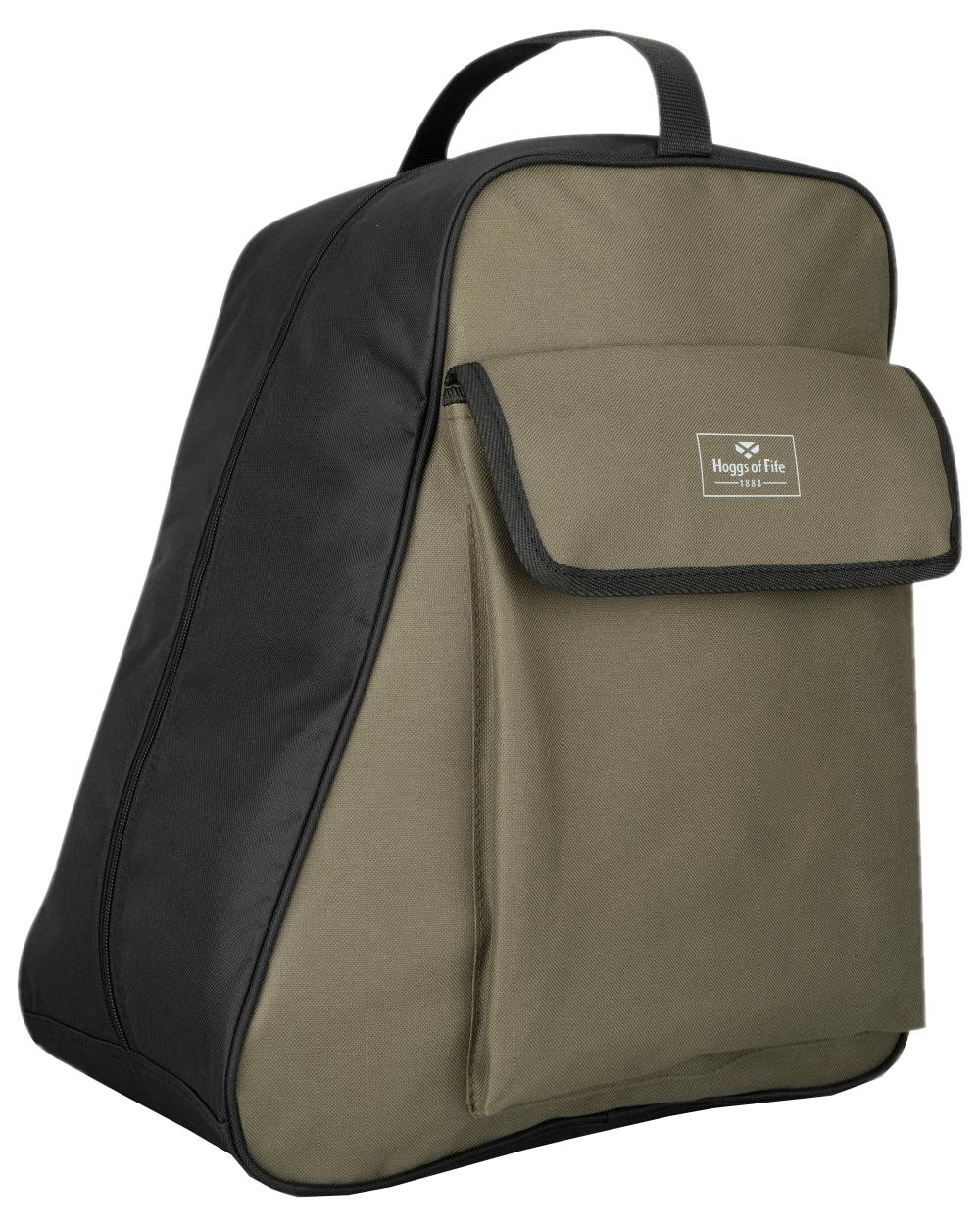 Green Black Coloured Hoggs of Fife Field & Trek Boot Bag on white background #colour_green-black