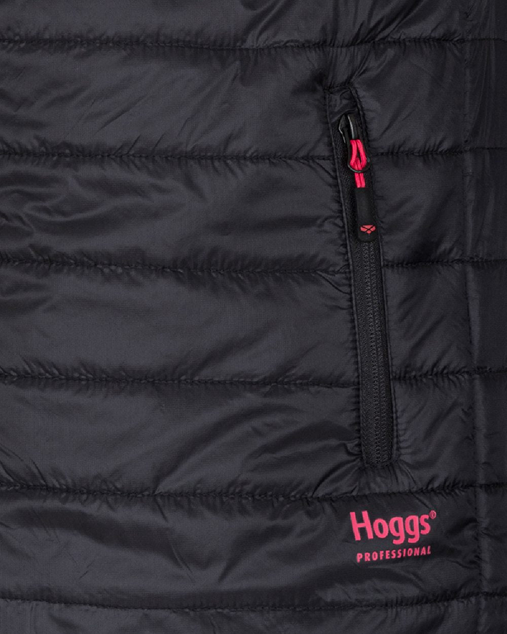 Black Red Coloured Hoggs of Fife Granite Rip-Stop Gilet on white background #colour_black-red