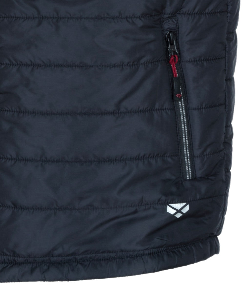 Black Red Coloured Hoggs of Fife Granite Rip-Stop Gilet on white background #colour_black-red