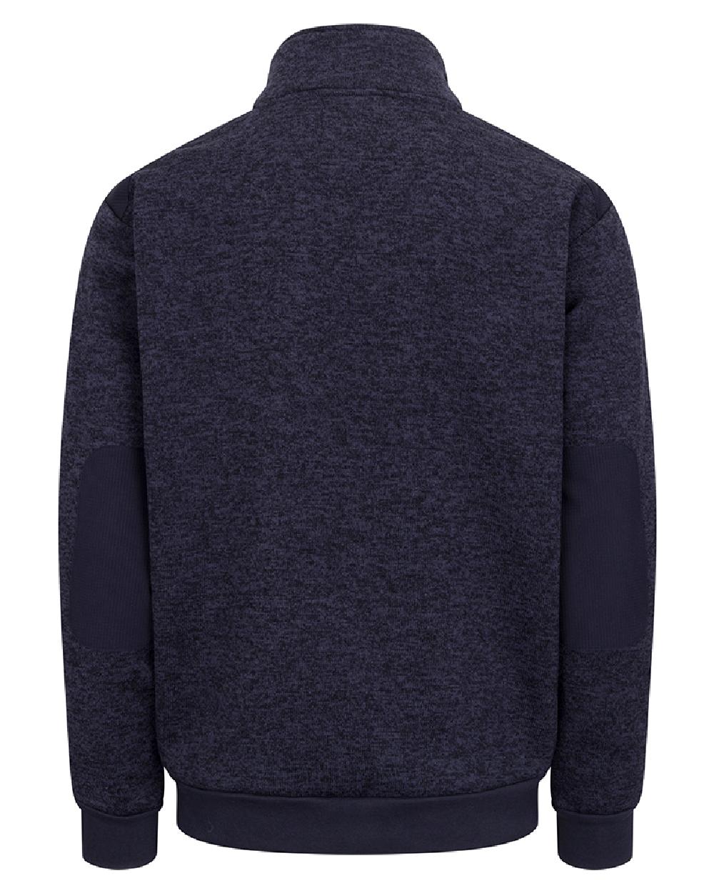 Navy Coloured Hoggs of Fife Green King II Quarter Zip Knit Fleece on white background #colour_navy