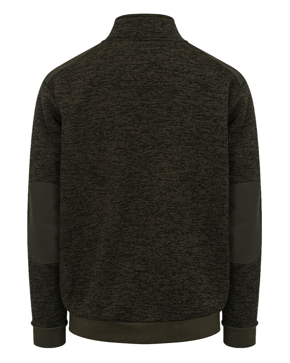 Green coloured Hoggs of Fife Green King II Quarter Zip Knit Fleece on white background #colour_green