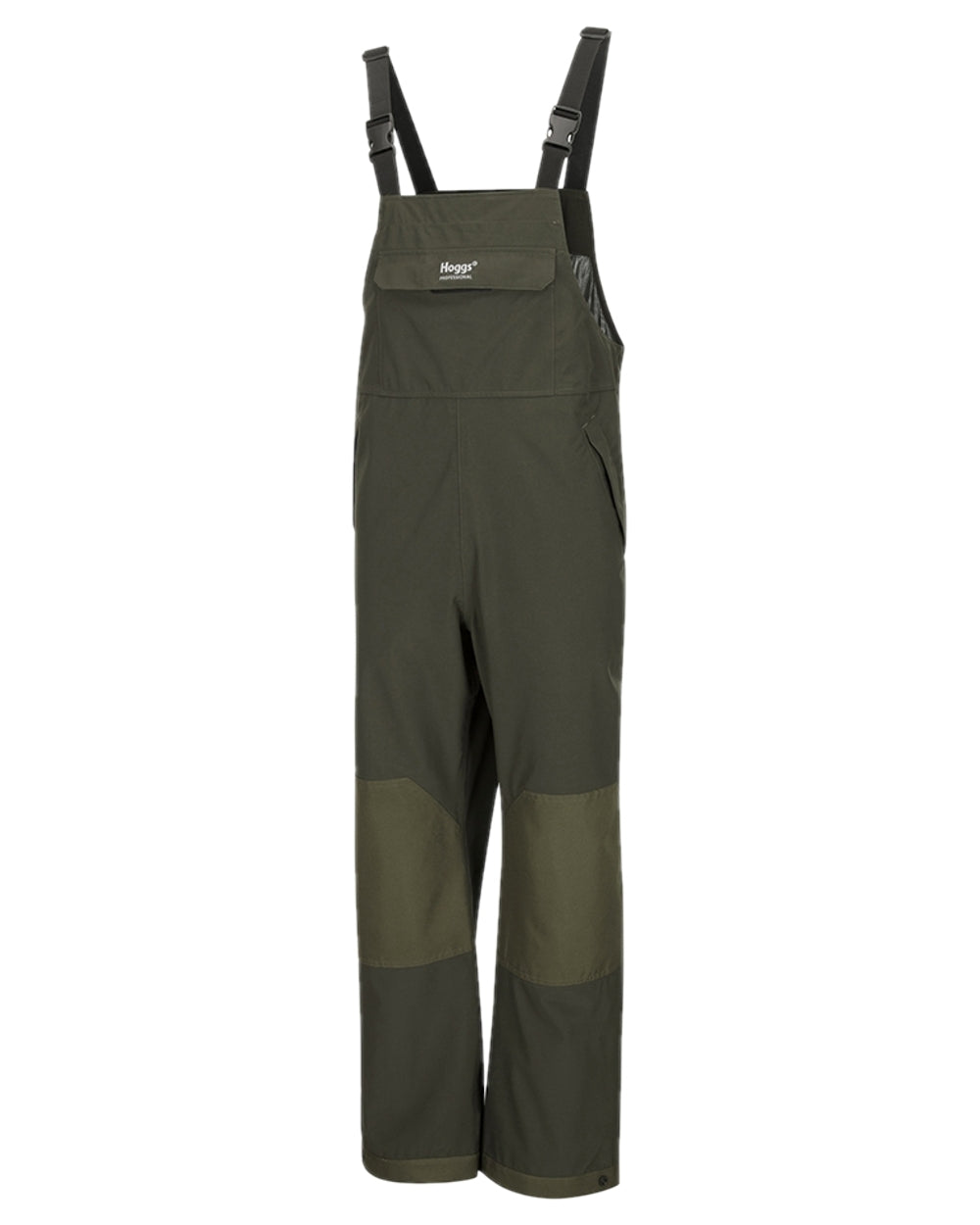 Green Coloured Hoggs of Fife Green King II Waterproof Bib & Brace on white background #colour_green