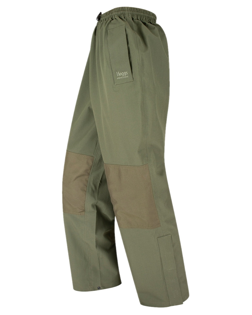 Green Coloured Hoggs of Fife Green King II Waterproof Trousers on white background #colour_green