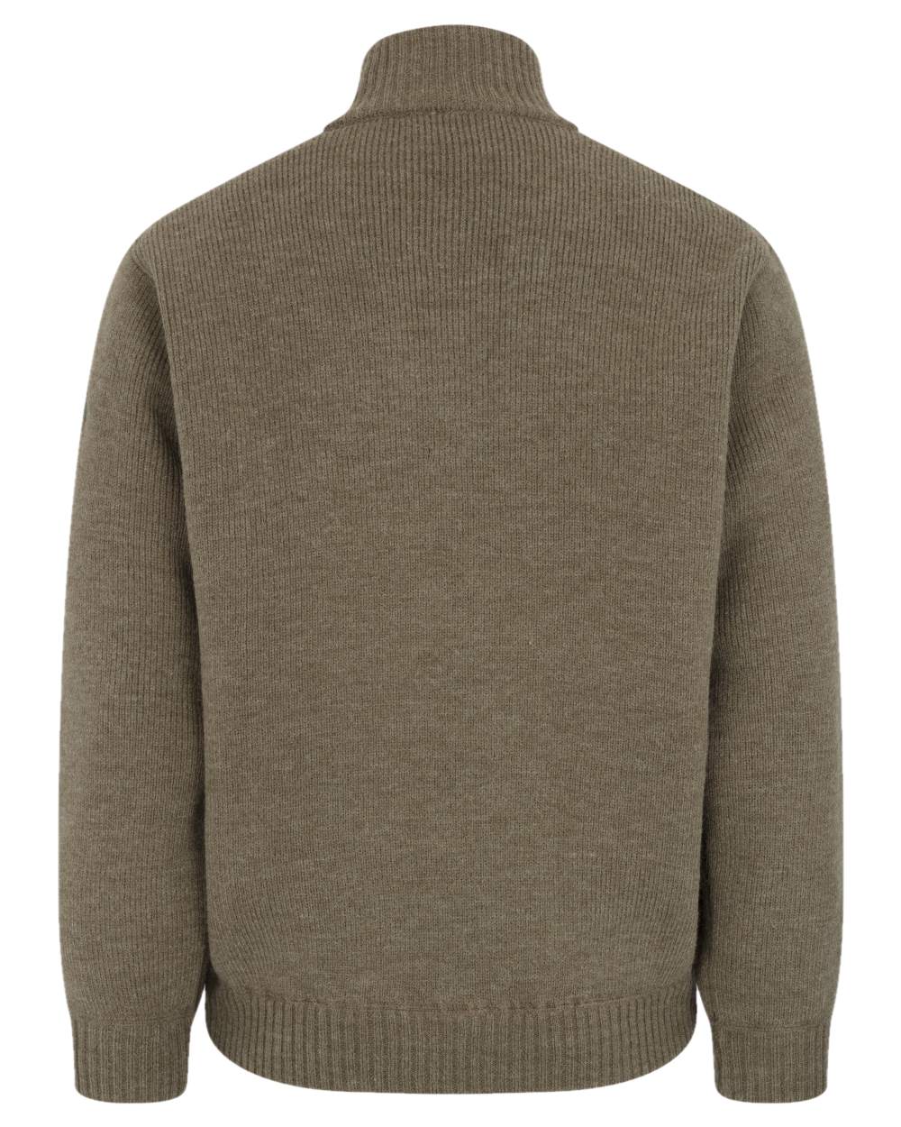 Meadow Green Coloured Hoggs of Fife Hebrides II Quarter Zip Windproof Pullover on white background #colour_meadow-green