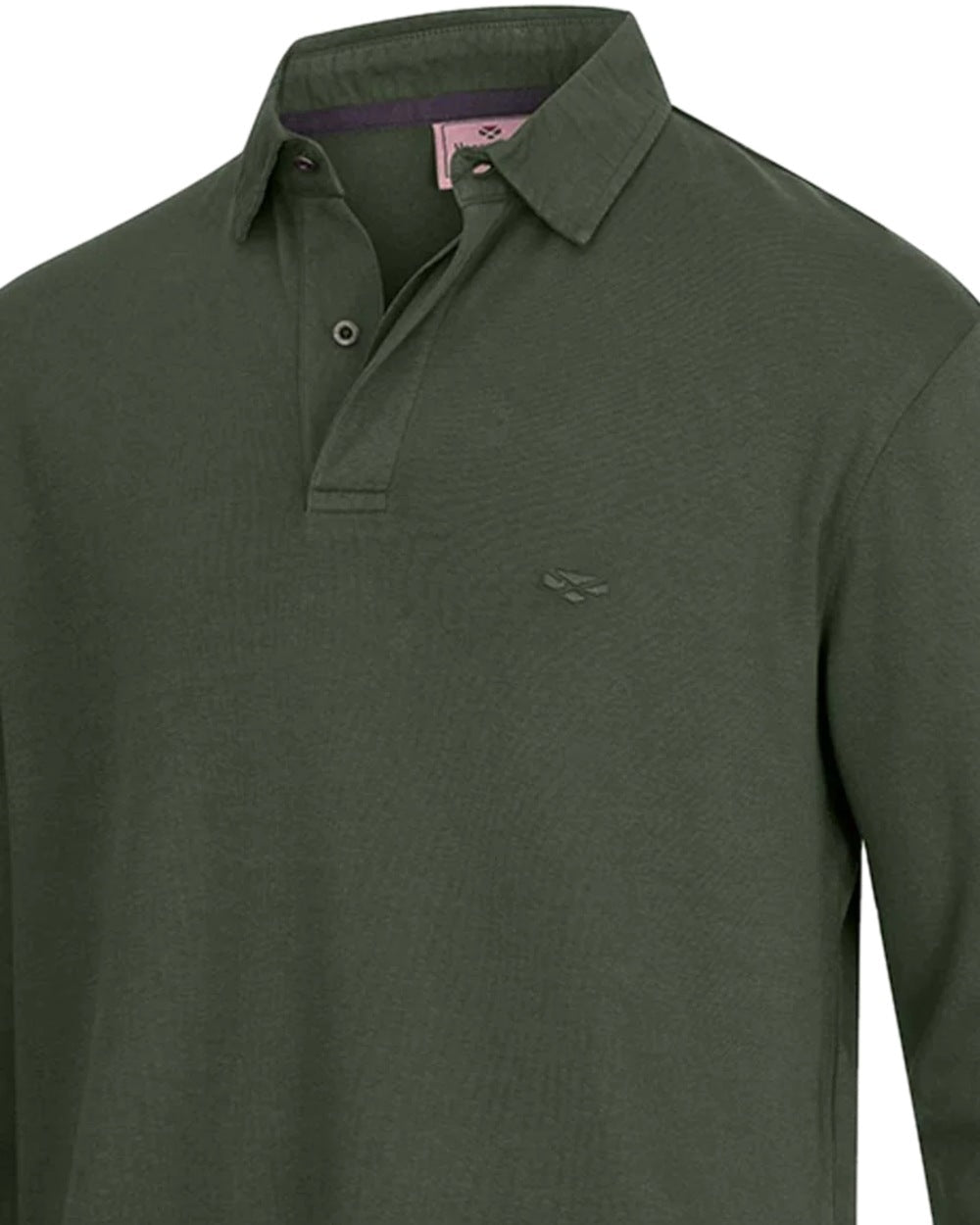 Green Coloured Hoggs of Fife Heriot Long Sleeve Rugby Shirt on white background #colour_green