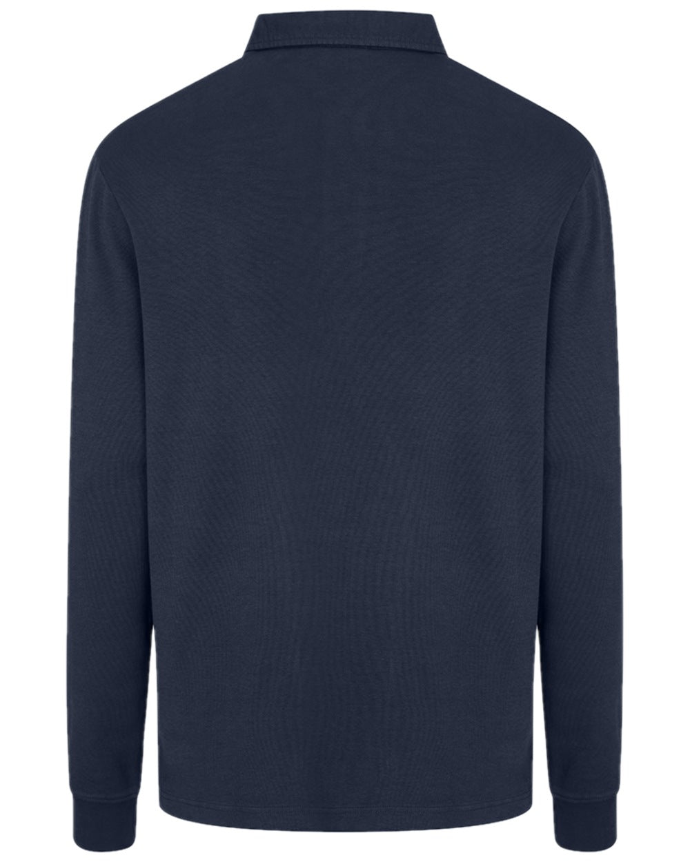 Navy Coloured Hoggs of Fife Heriot Long Sleeve Rugby Shirt on white background #colour_navy