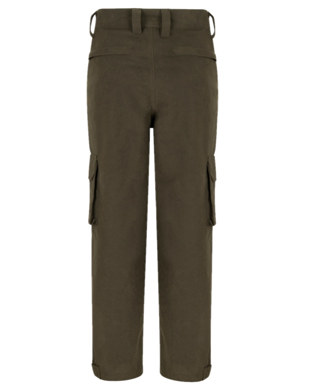 Dark Green Coloured Hoggs of Fife Junior Struther Waterproof Trousers on white background #colour_dark-green