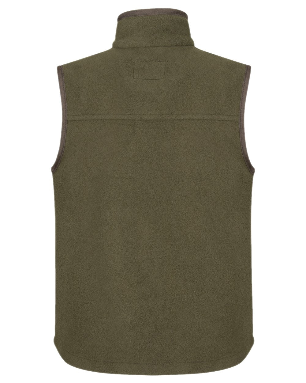 Green Coloured Hoggs of Fife Junior Woodhall Fleece Gilet on white background #colour_green