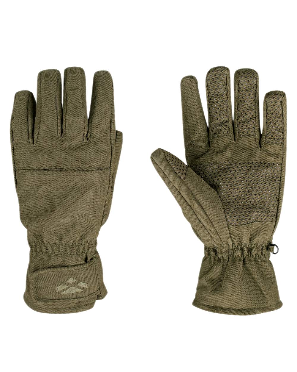 Olive Green Coloured Hoggs of Fife Kincraig Waterproof Gloves on white background #colour_olive-green