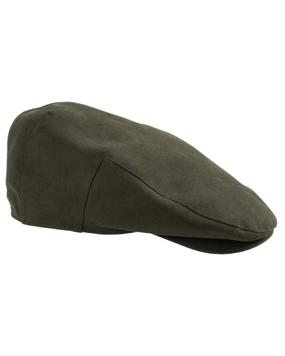 Olive Green Coloured Hoggs of Fife Kincraig Waterproof Tweed Flat Cap on white background #colour_olive-green