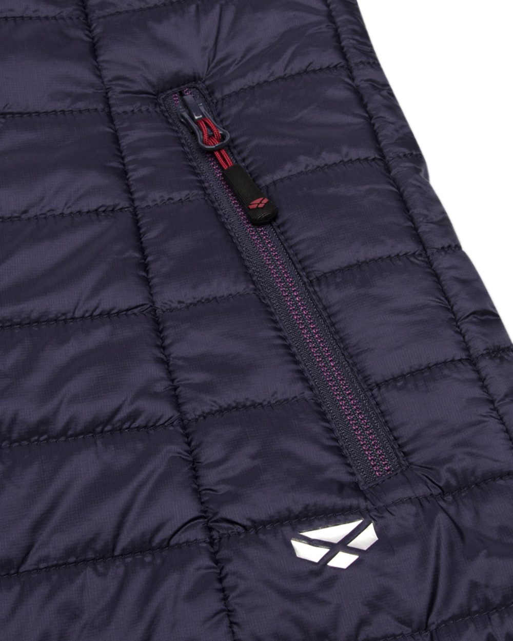 Navy Merlot Coloured Hoggs of Fife Kingston Ladies Rip-Stop Gilet on white background #colour_navy-merlot