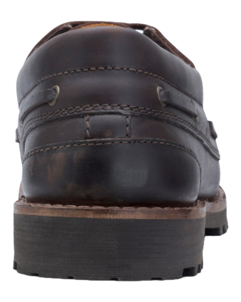 Chestnut Coloured Hoggs of Fife Kintyre Rugged Moccasin Boat Shoes on white background #colour_chestnut
