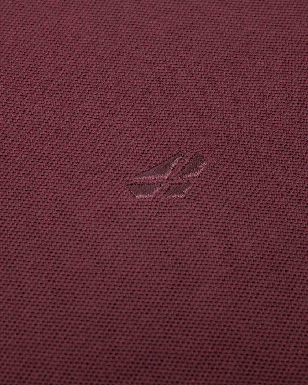 Bordeaux Coloured Hoggs of Fife Largs Pique Polo Shirt on white background #colour_bordeaux