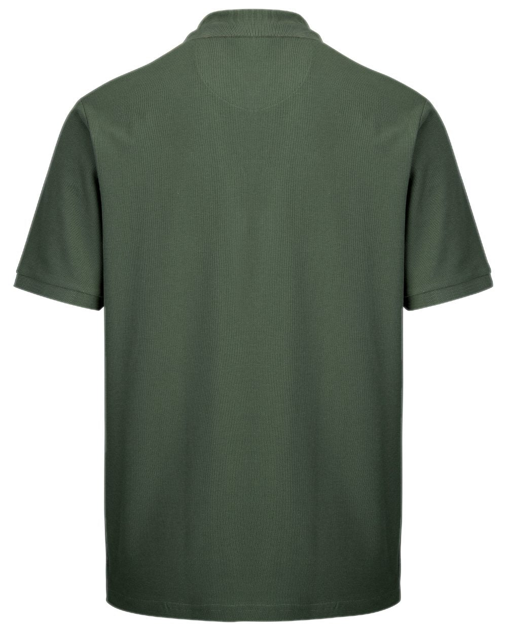 Bottle Green Coloured Hoggs of Fife Largs Pique Polo Shirt on white background #colour_bottle-green