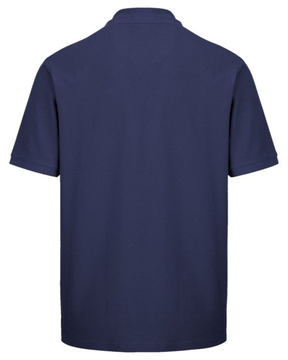 Navy Coloured Hoggs of Fife Largs Pique Polo Shirt on white background #colour_navy